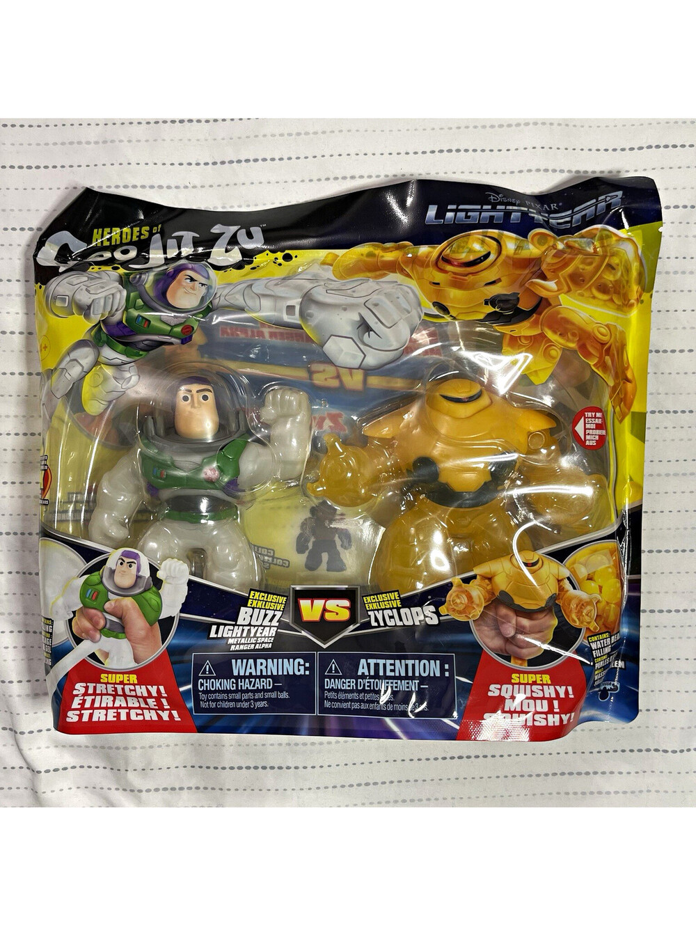 NEW Heroes of Goo Jit Zu Disney Buzz Lightyear vs Zyclops - Squishy Figures Set